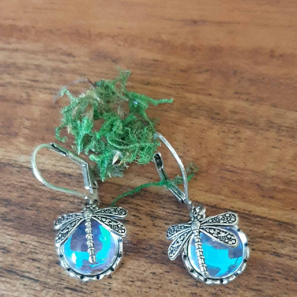 Silver Dragonfly Earrings with delicate details